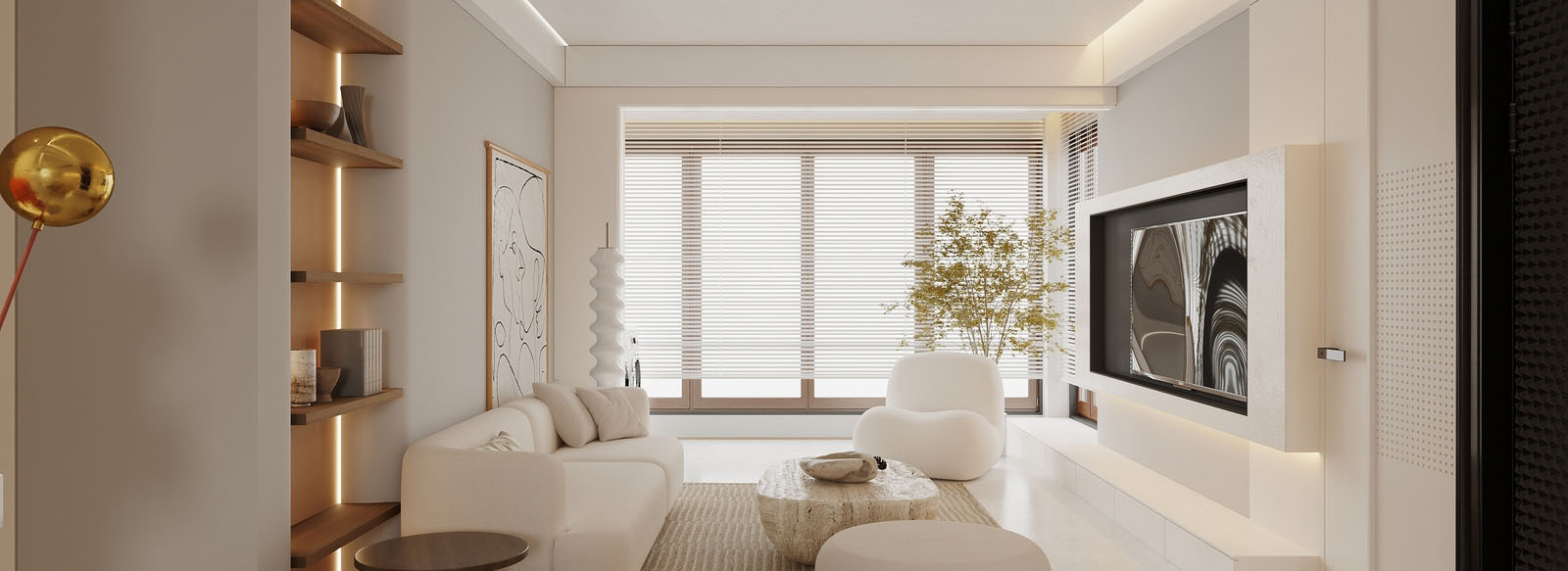 王家灣中央生活區126㎡奶油風