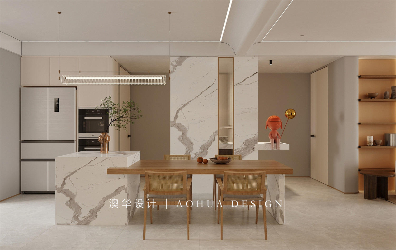 王家灣中央生活區126㎡奶油風