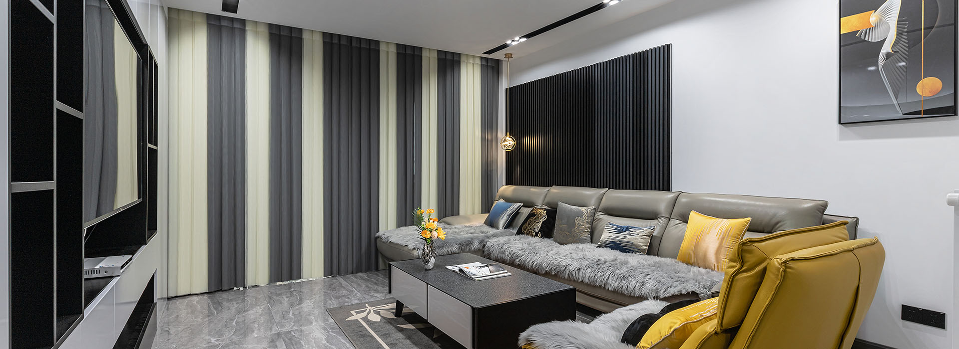 濱江苑130㎡現代黑白灰