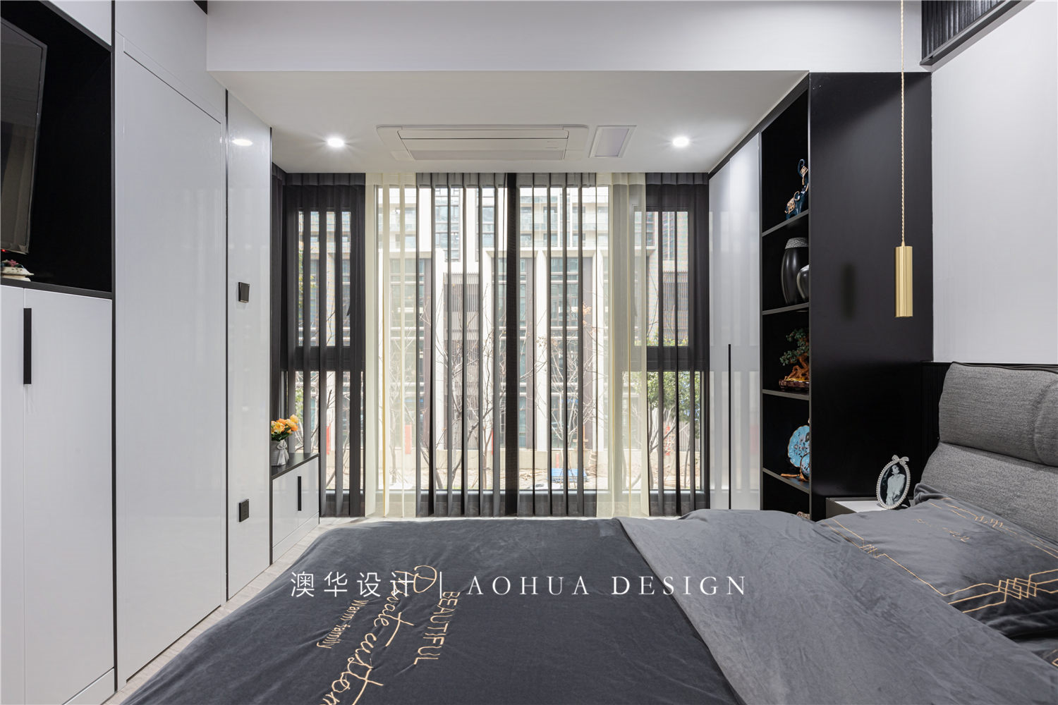 濱江苑130㎡現代黑白灰