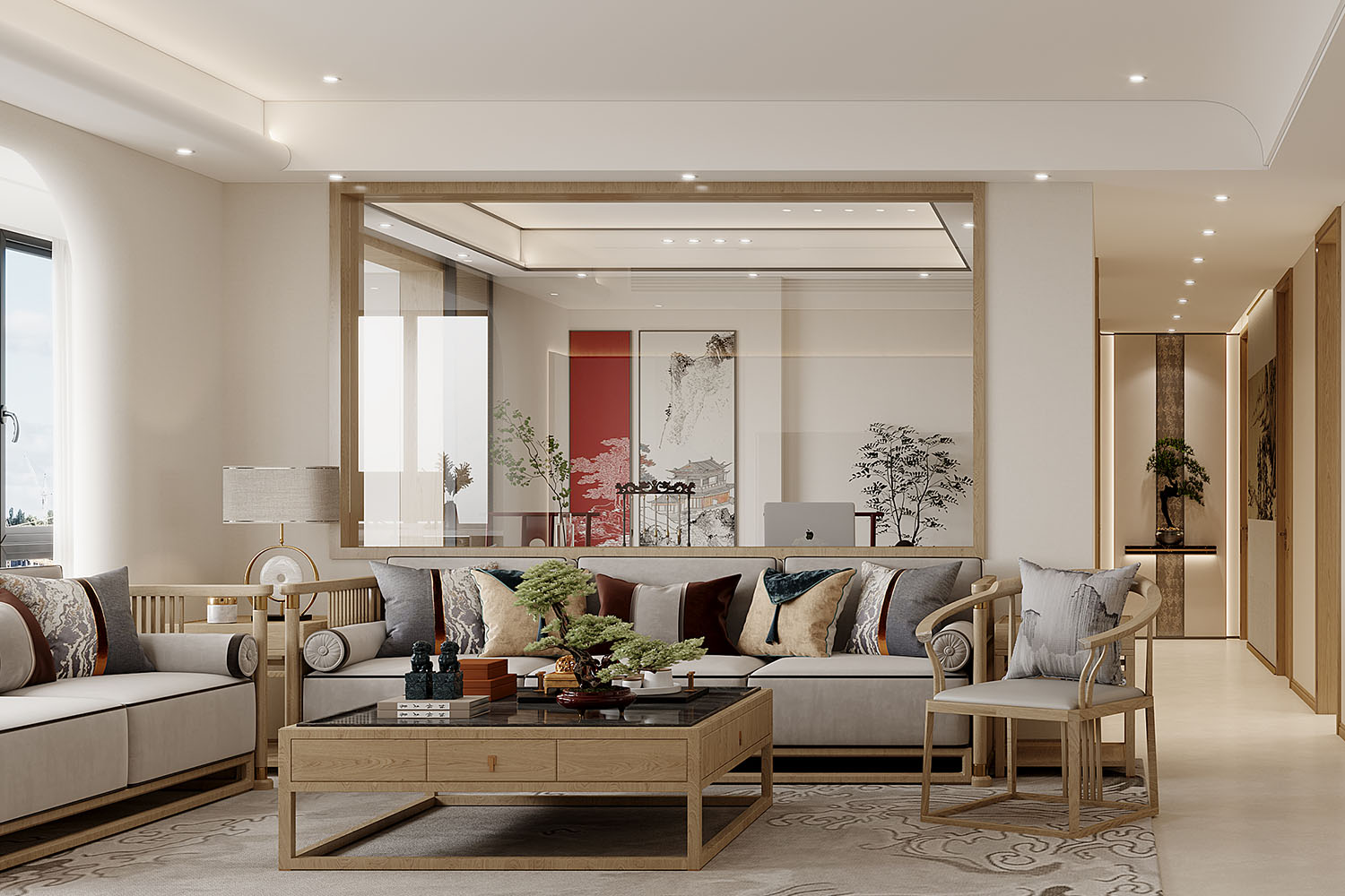 公園里學府220㎡新中式