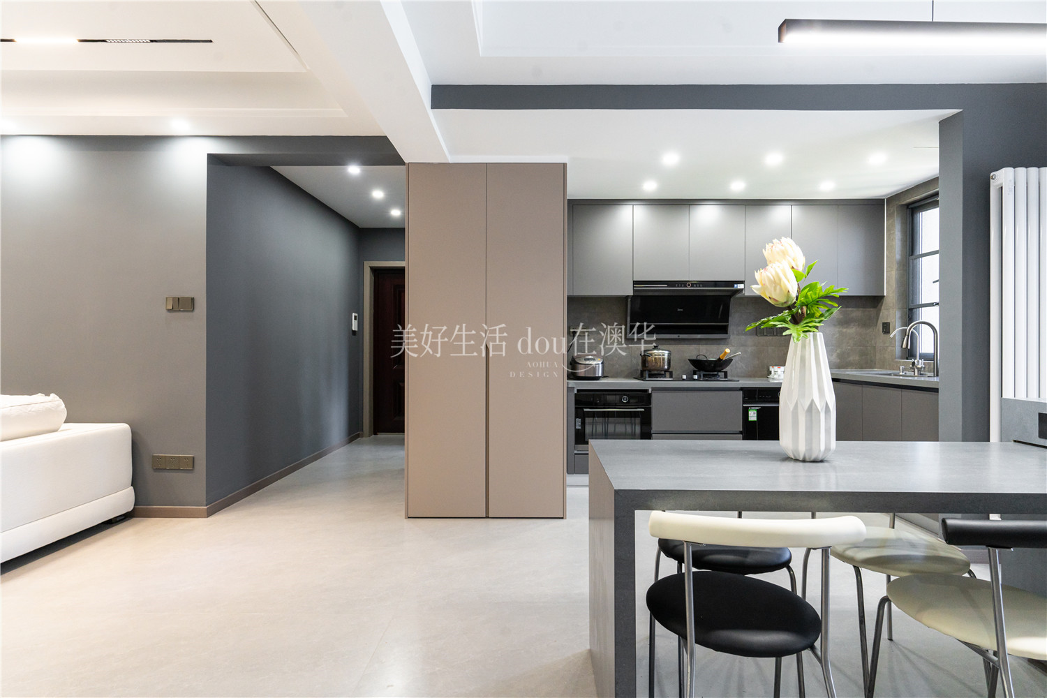 牧嶺易城158㎡現代風,武漢裝修設計