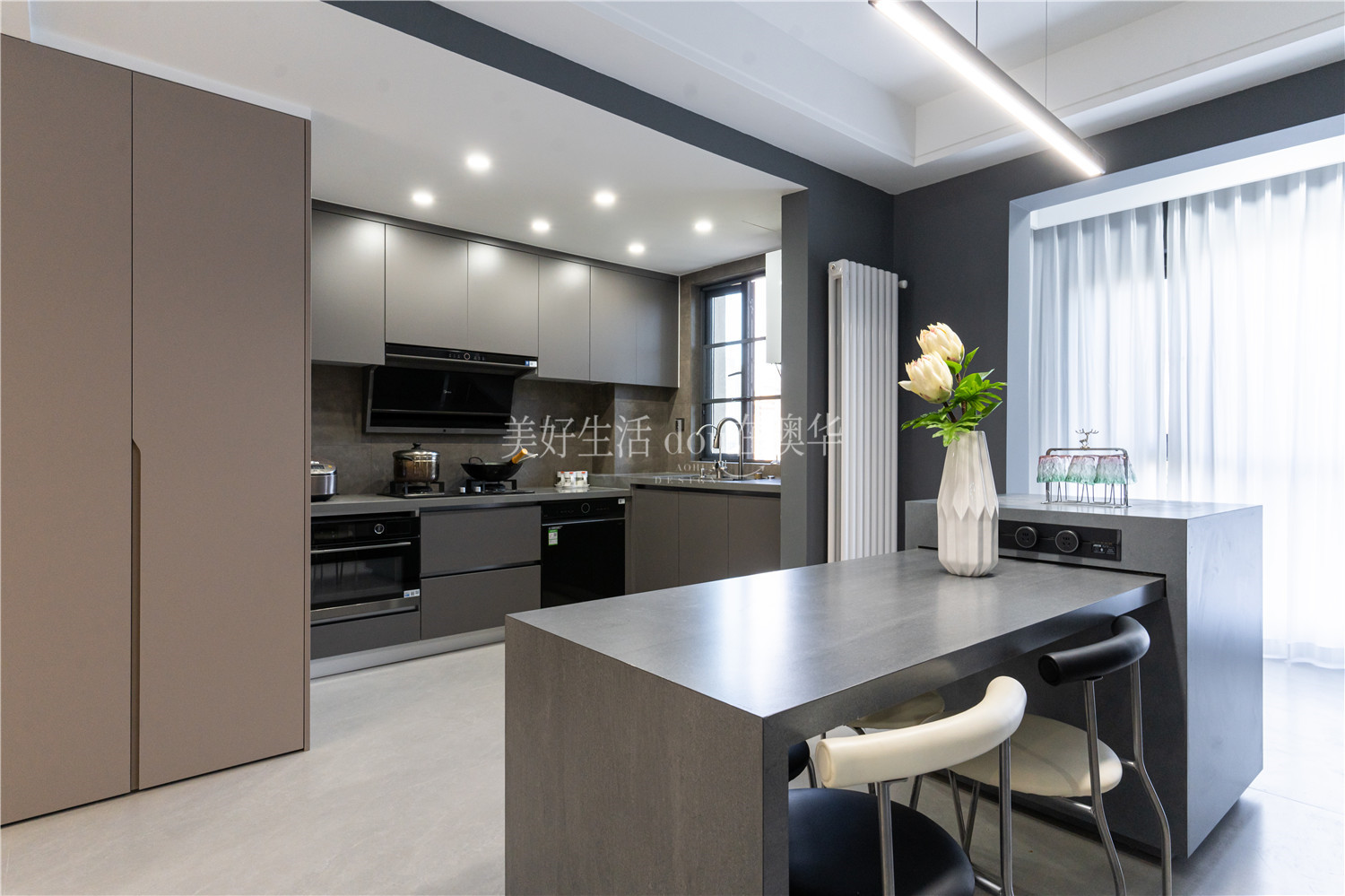 牧嶺易城158㎡現代風,武漢裝修設計