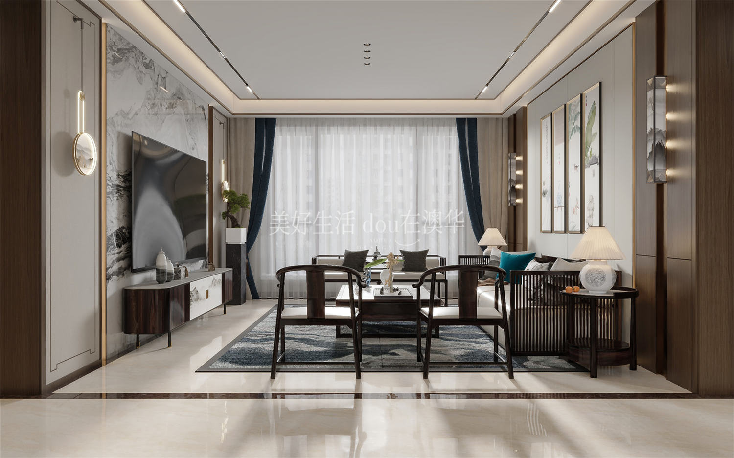 復(fù)地東湖國際130㎡,復(fù)地東湖國際裝修,武漢裝修設(shè)計