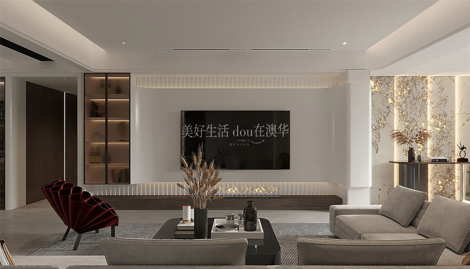 融創望江府133㎡,融創望江府裝修效果圖,武漢室內裝修