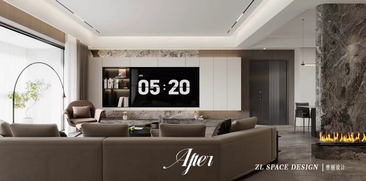 宸嘉100裝修效果圖,武漢裝修設計,意式輕奢