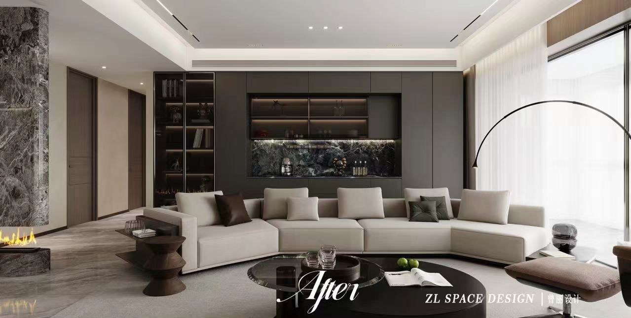 宸嘉100裝修效果圖,武漢裝修設計,意式輕奢