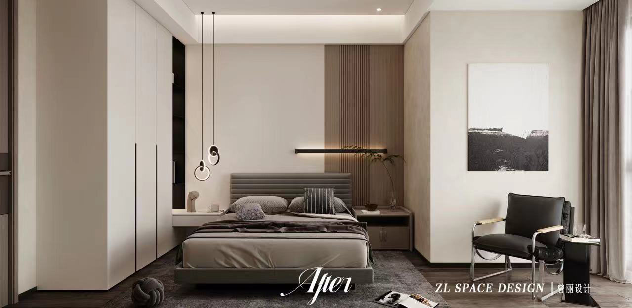 宸嘉100裝修效果圖,武漢裝修設計,意式輕奢