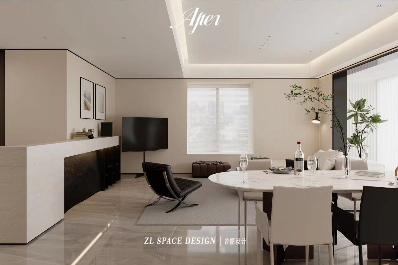 沙湖中心裝修效果圖,武漢裝修設(shè)計(jì),現(xiàn)代極簡(jiǎn)