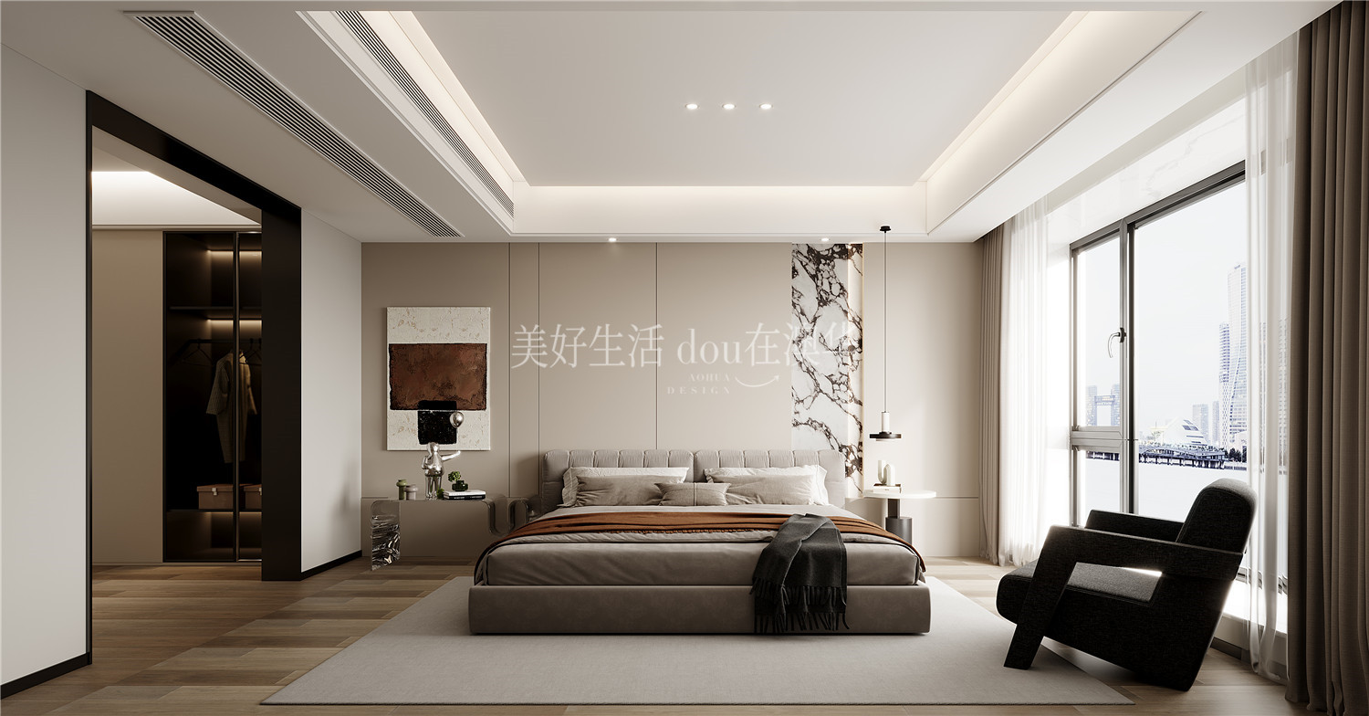 世茂天胤裝修效果圖,武漢裝修設計,現代極簡