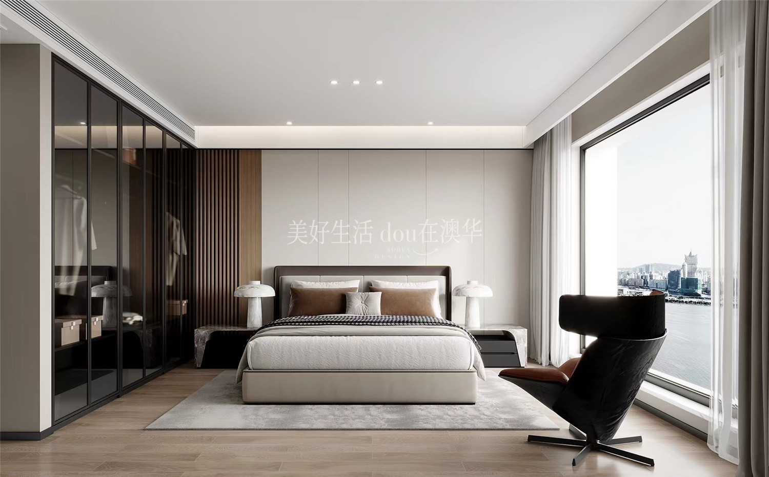 世茂天胤裝修效果圖,武漢裝修設計,現代簡約