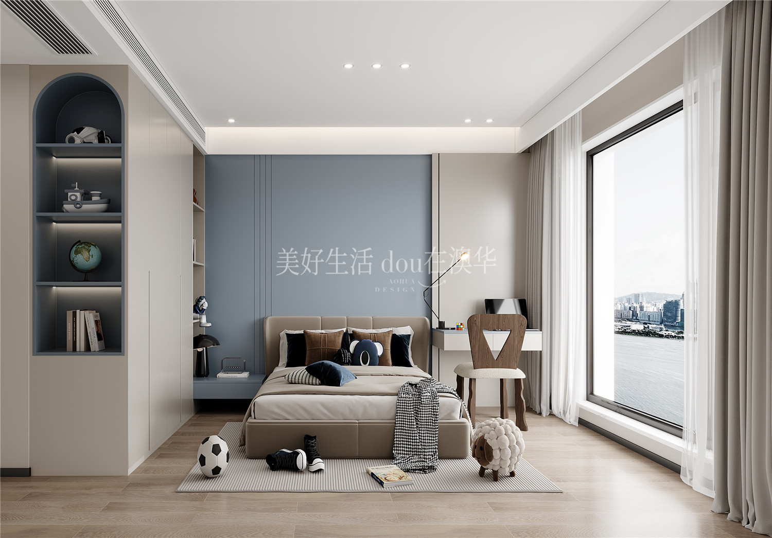 世茂天胤裝修效果圖,武漢裝修設計,現代簡約