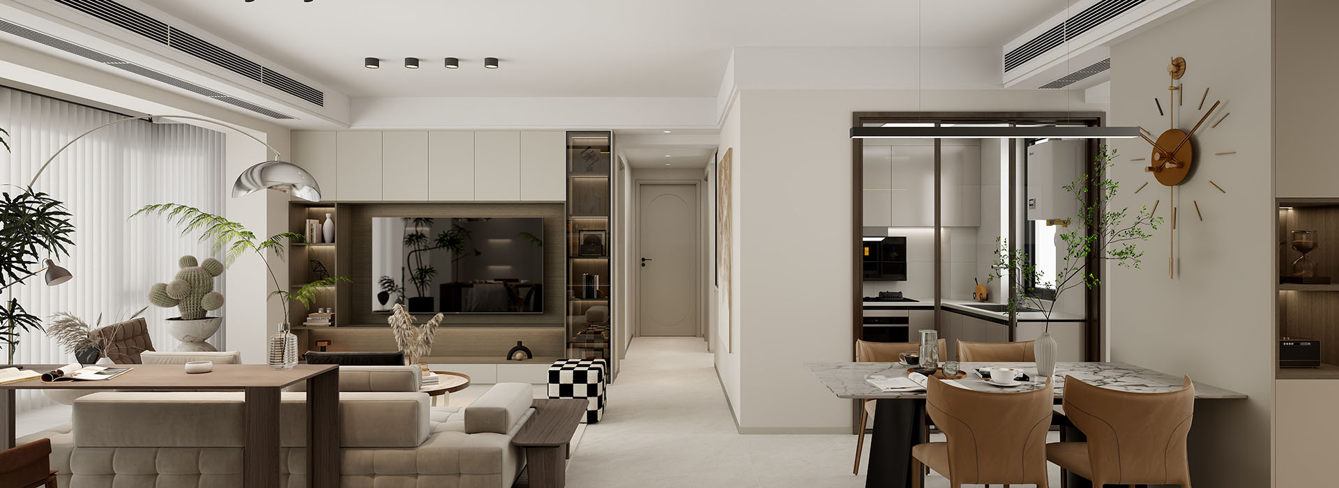 華僑城歡樂天際裝修,現代簡約