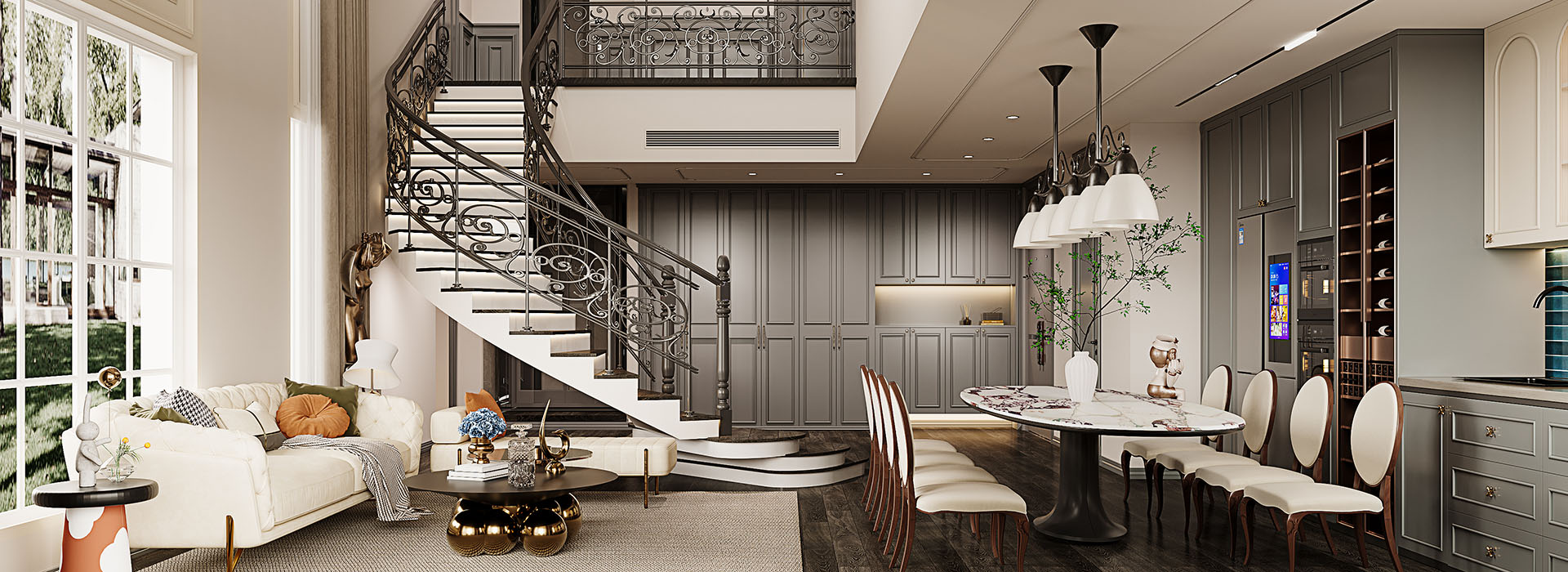 華發外灘薈裝修,武漢別墅裝修