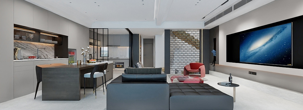 光谷世界城瑜樾東方裝修,現(xiàn)代風