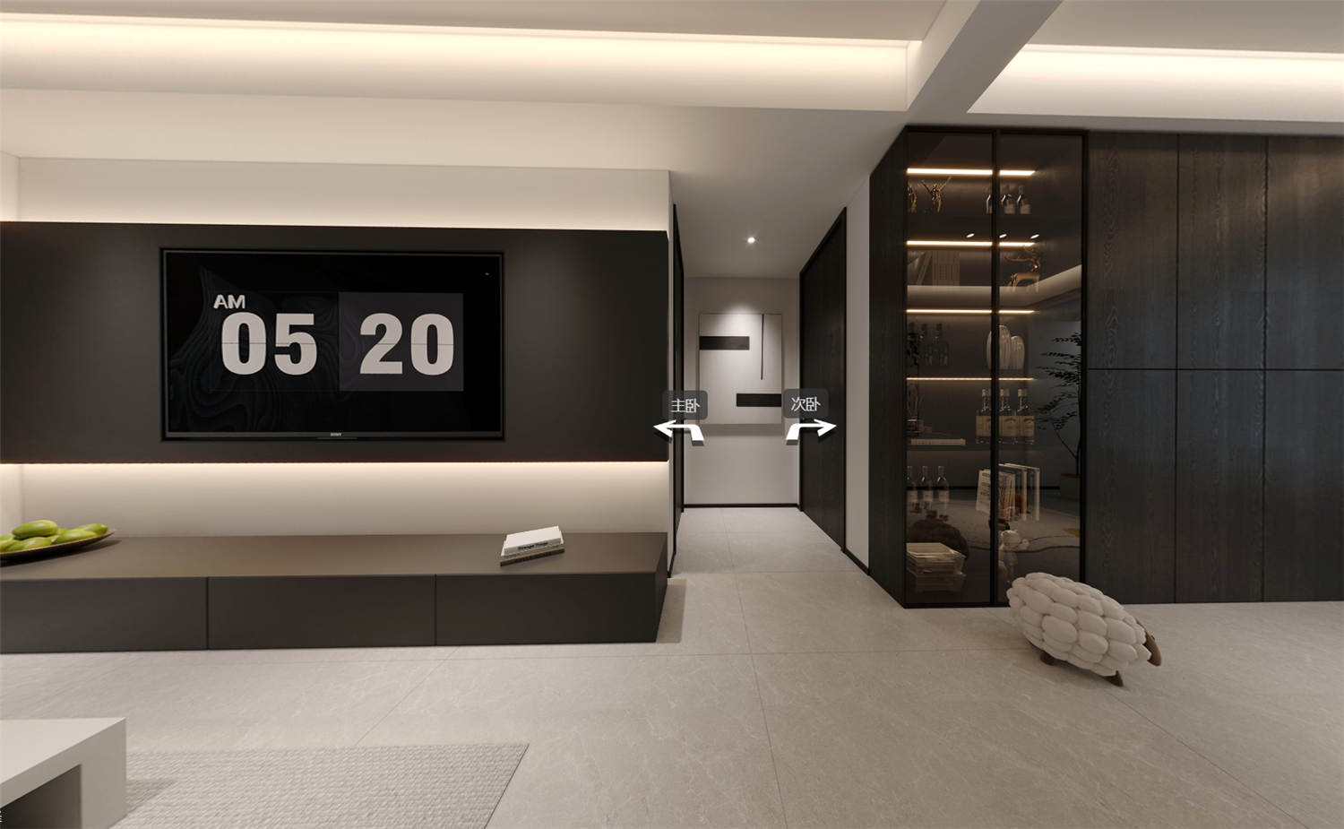 紅橋城裝修,黑白極簡風(fēng)