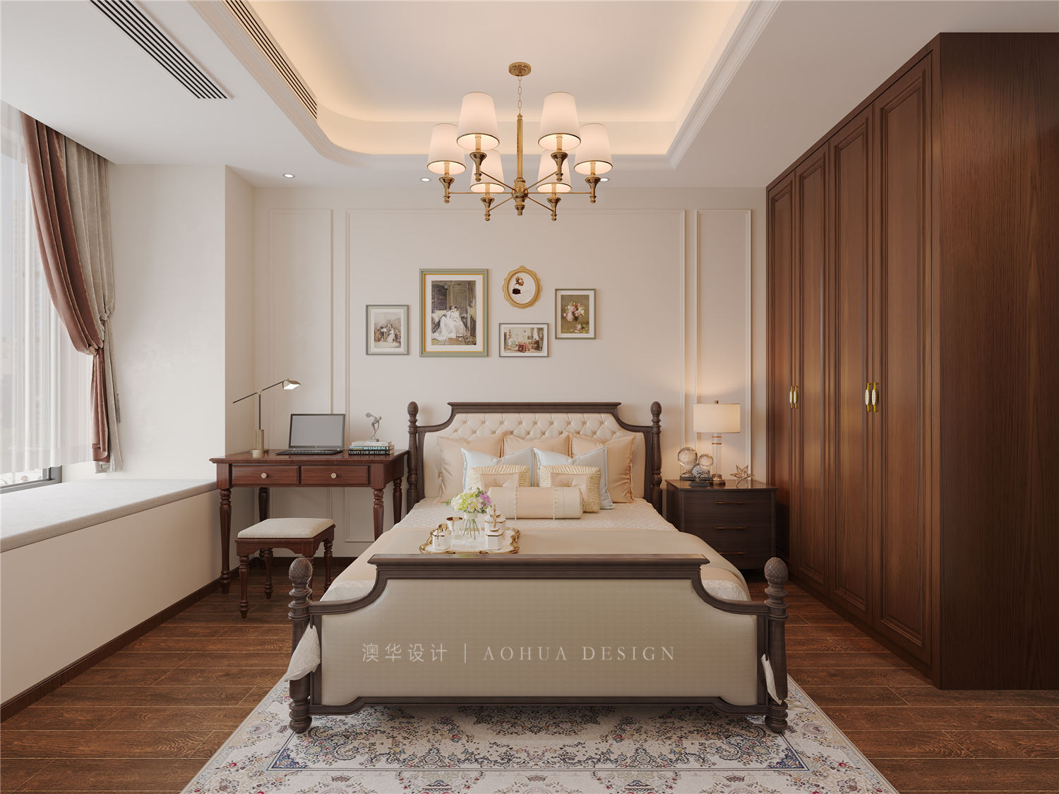 聯泰香域水岸裝修,美式復古