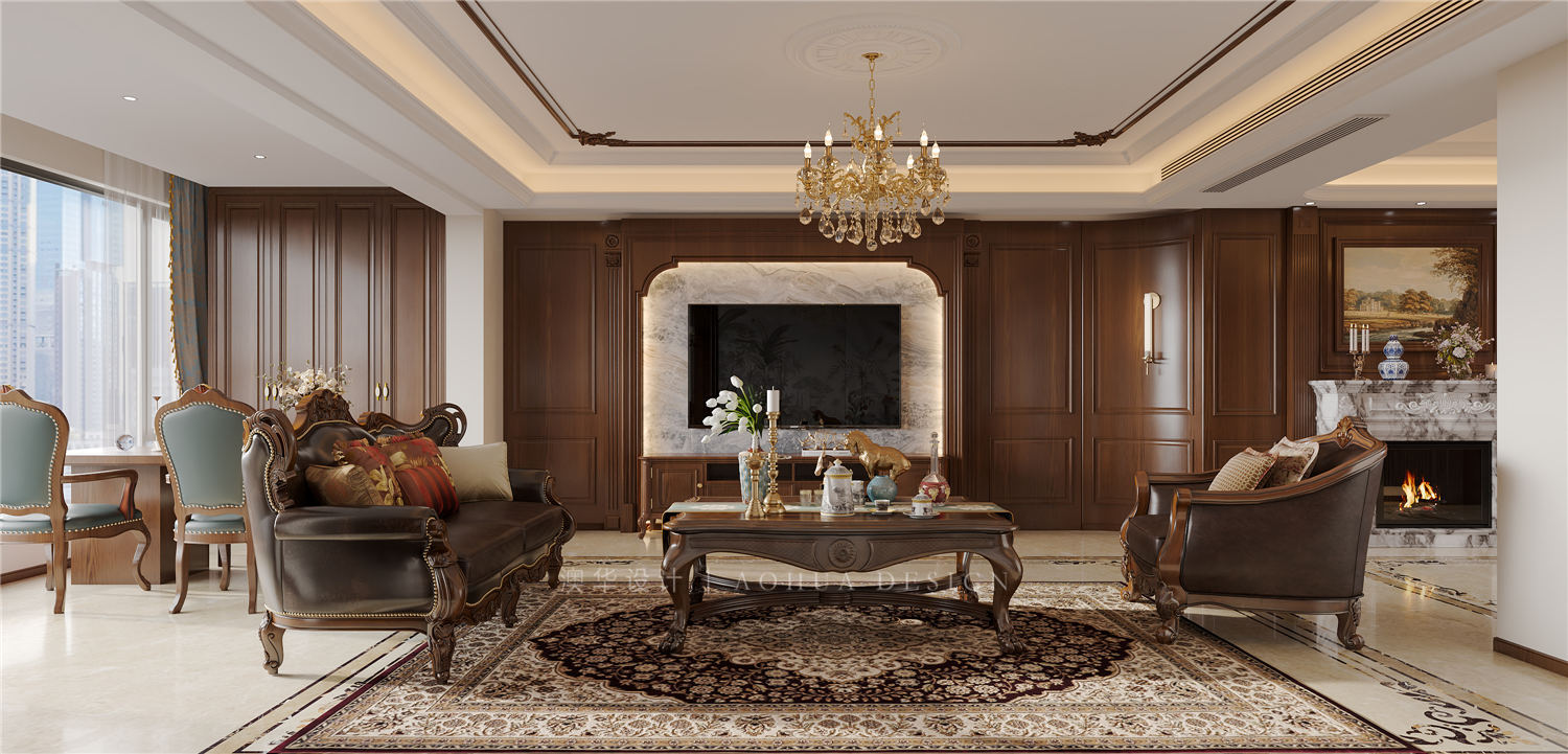 聯泰香域水岸裝修,美式復古