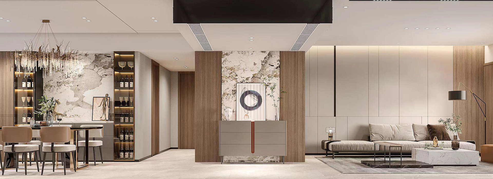 華發外灘薈裝修,大平層裝修