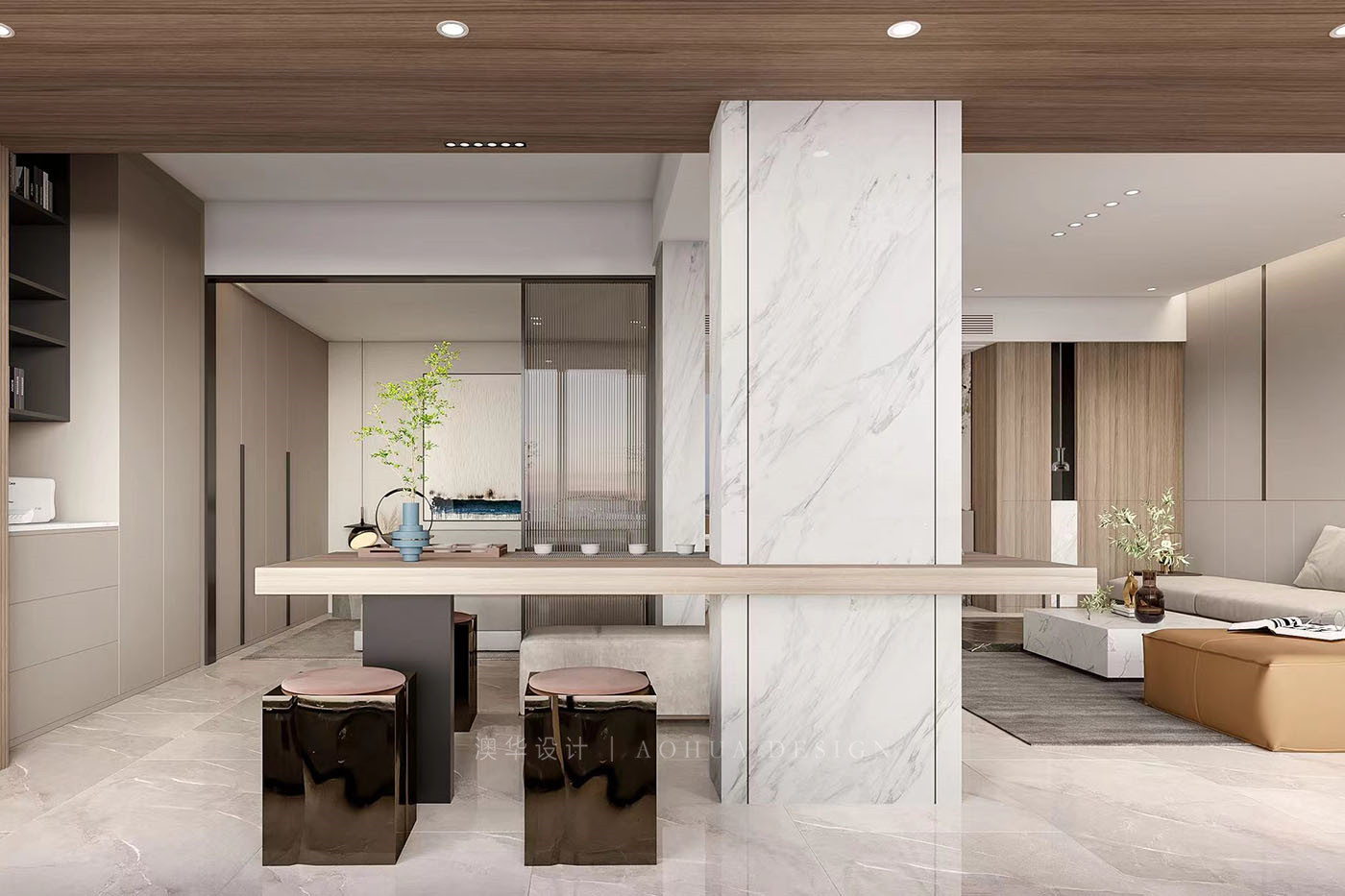 華發外灘薈裝修,大平層裝修