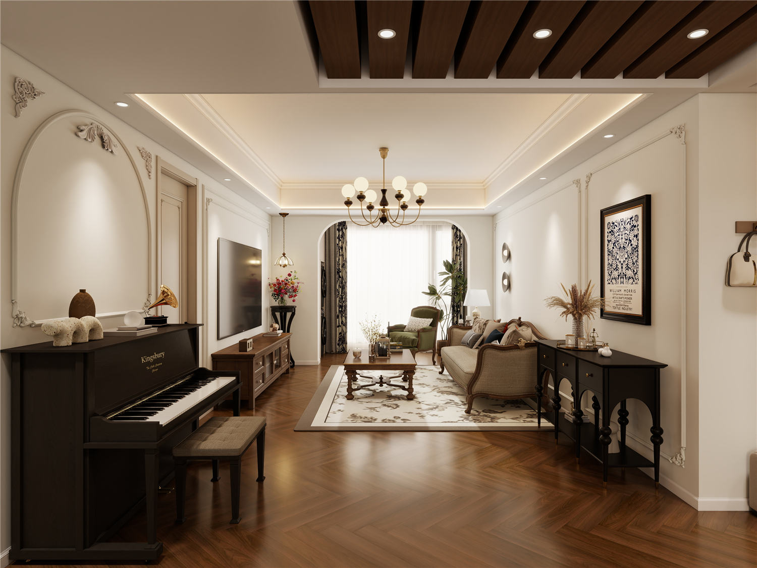 東湖風(fēng)光裝修,美式風(fēng)格