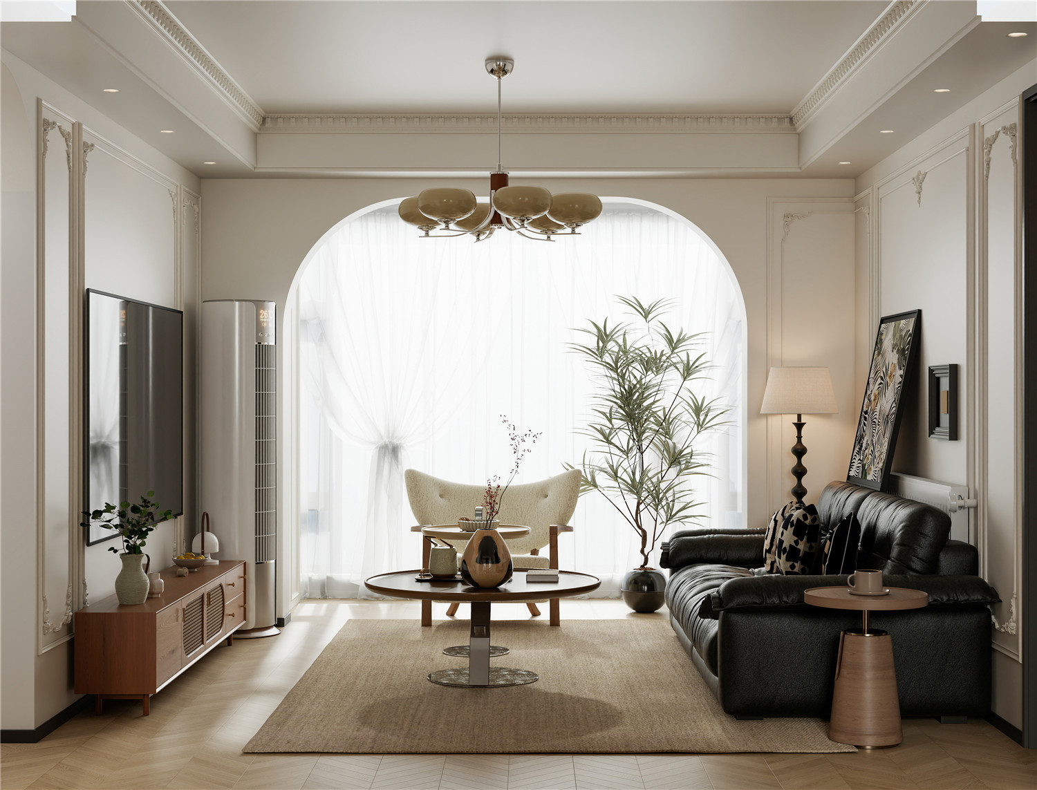 武漢天地御江苑裝修,法式中古