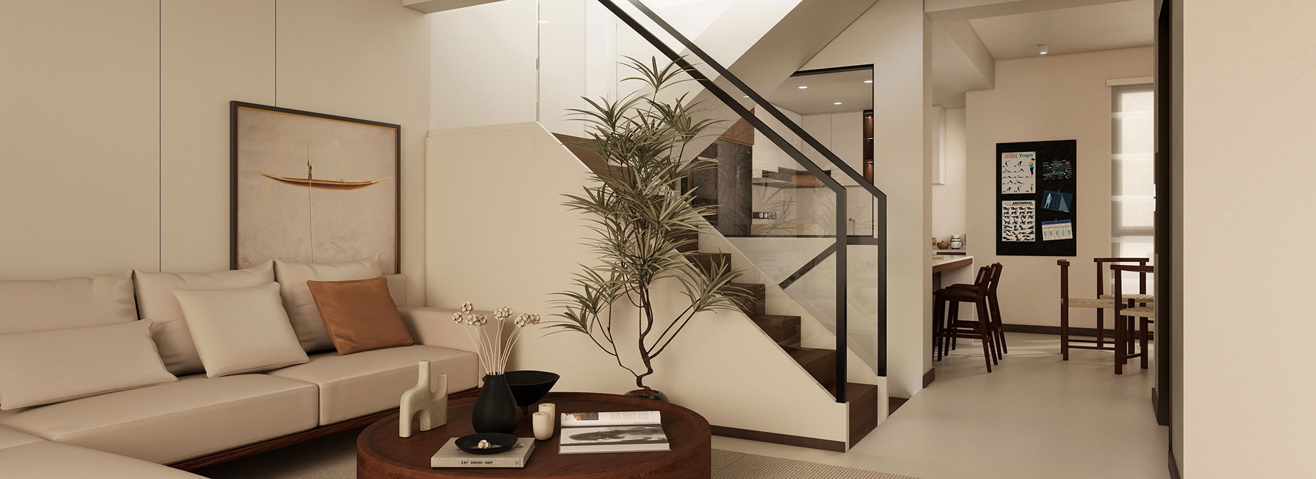 春水行云聯(lián)排別墅,現(xiàn)代簡約風格