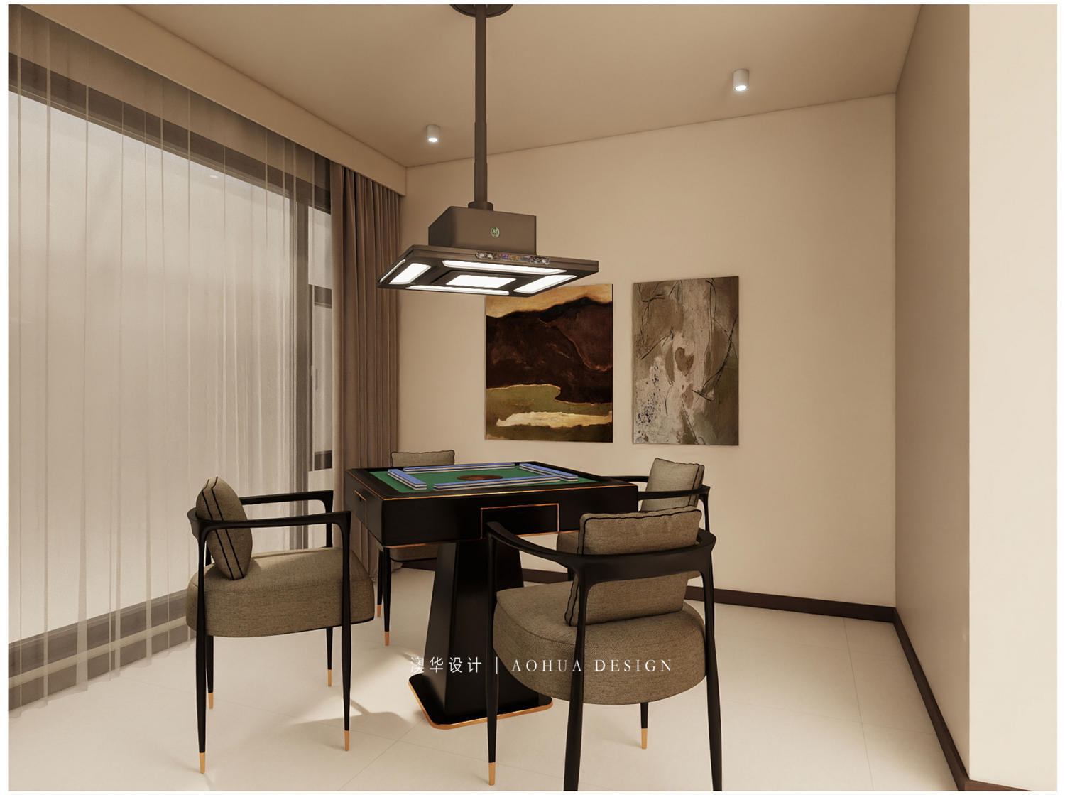 春水行云聯(lián)排別墅,現(xiàn)代簡約風格