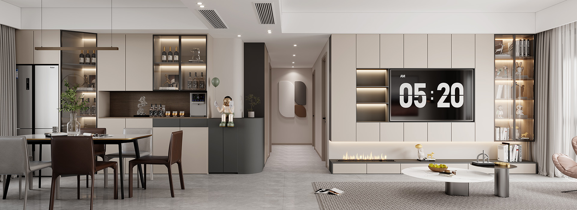 中建大公館裝修,現代簡約風格