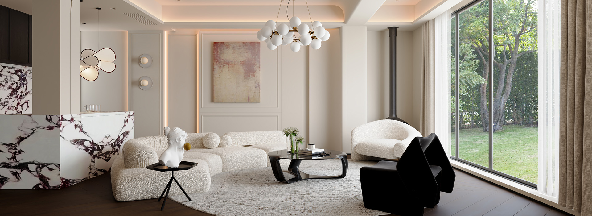 綠城湖畔云廬裝修,現代簡約