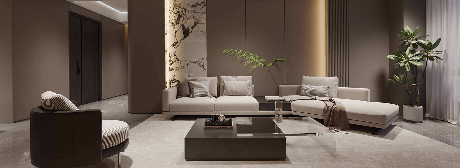 華發中央首府裝修,意式輕奢