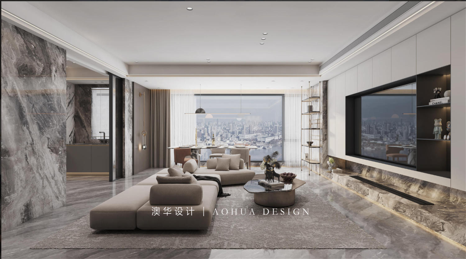 海珀濱江裝修,大平層裝修