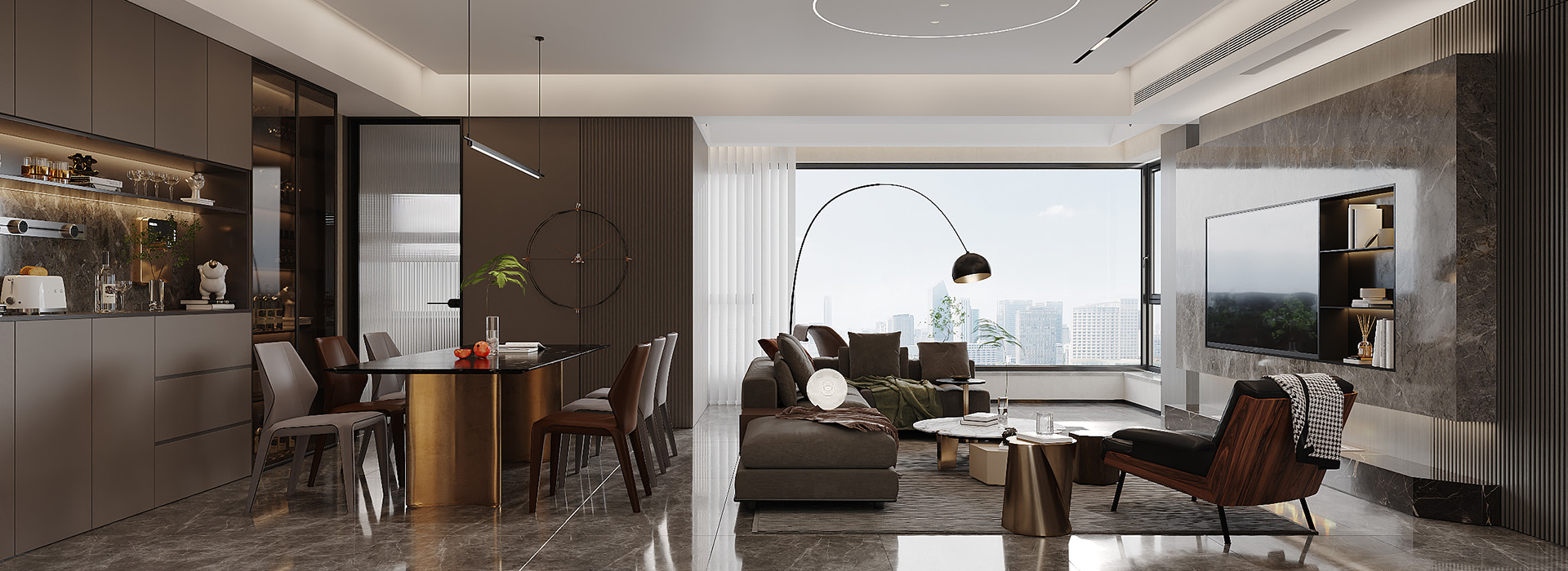 御江壹品青山樽裝修,意式輕奢風格