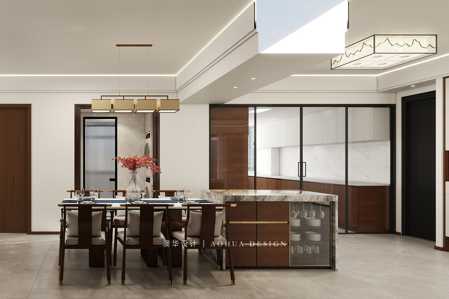 同馨花園裝修,現(xiàn)代中式風格