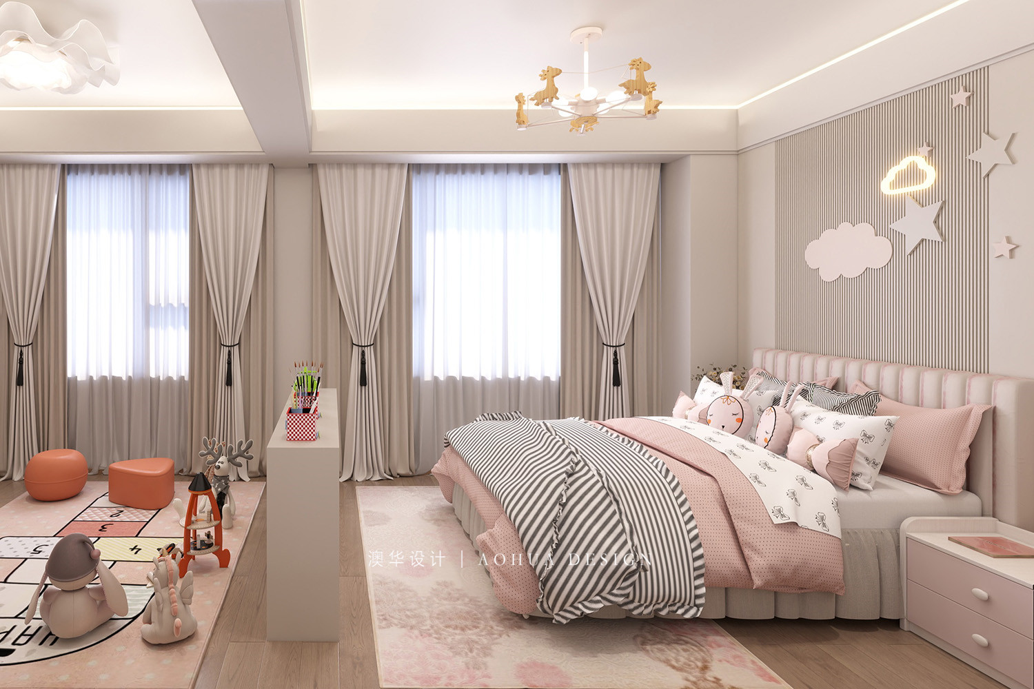 樾景臺裝修,現代原木風格