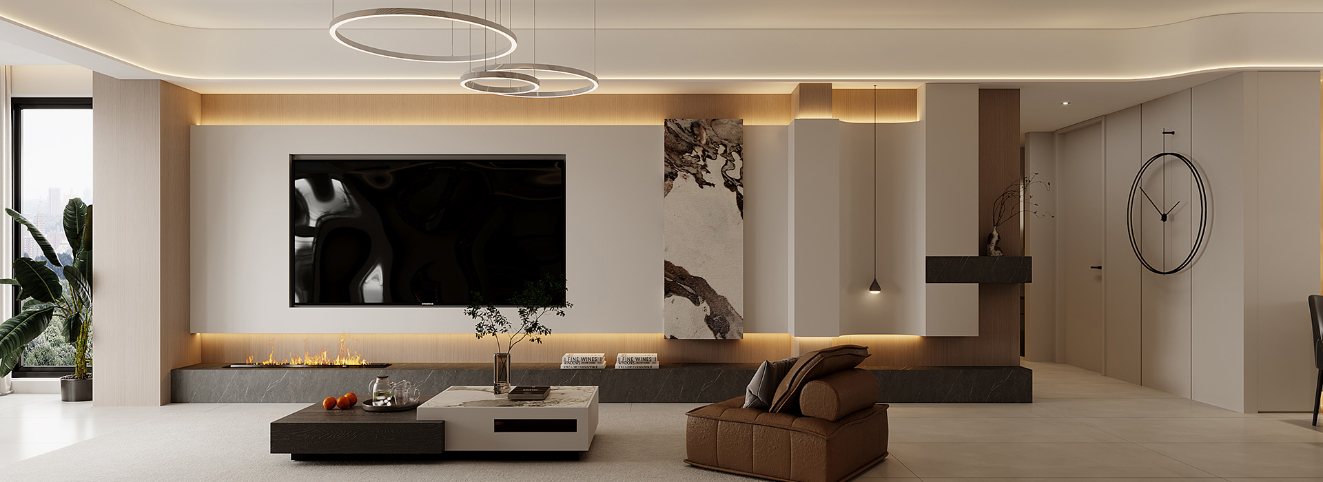 華發外灘首府裝修,意式輕奢風格