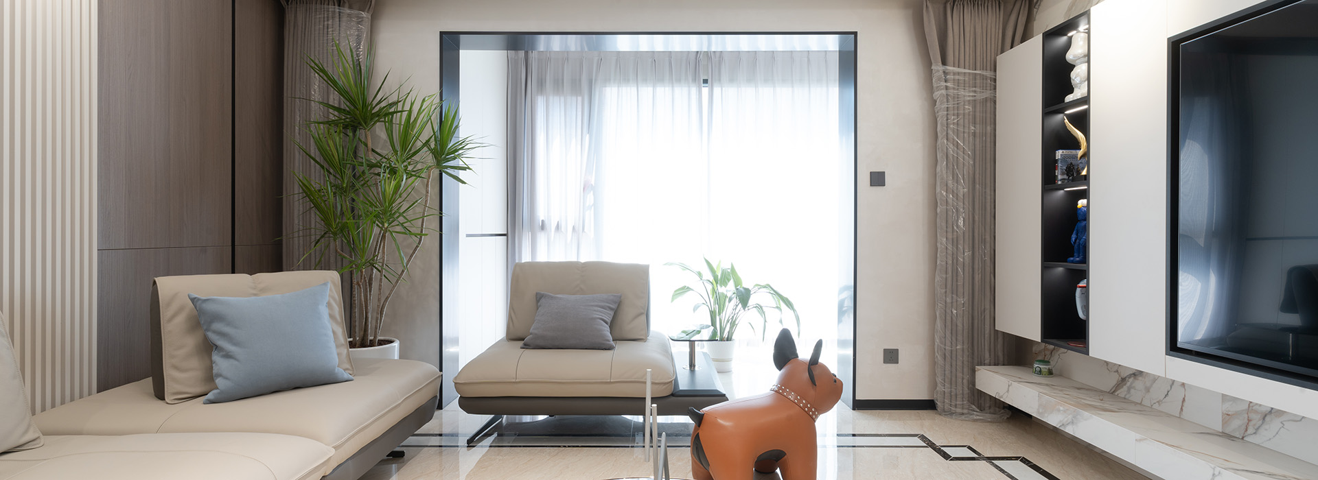 萬科漢口傳奇裝修,現代輕奢風格