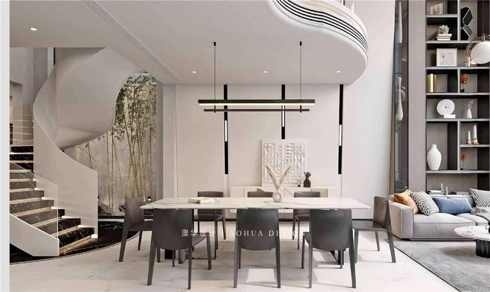 武漢別墅設計,現代輕奢風格