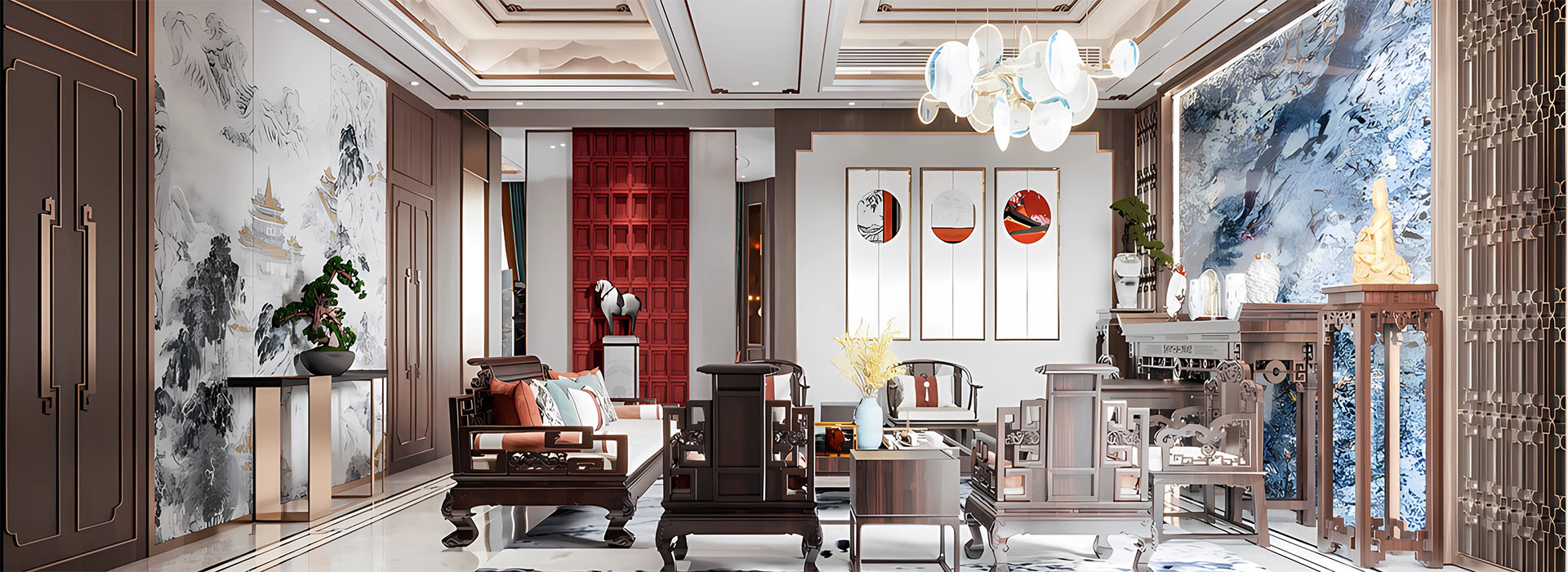 武漢別墅裝修,新中式風(fēng)格