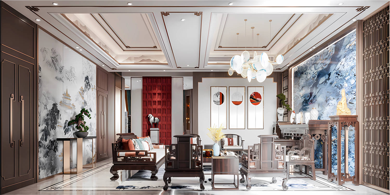 武漢別墅裝修,新中式風(fēng)格