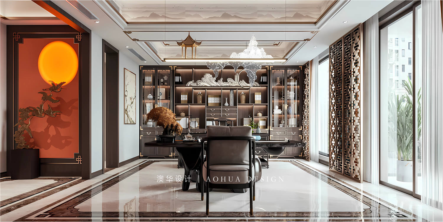 武漢別墅設(shè)計(jì),中式風(fēng)裝修