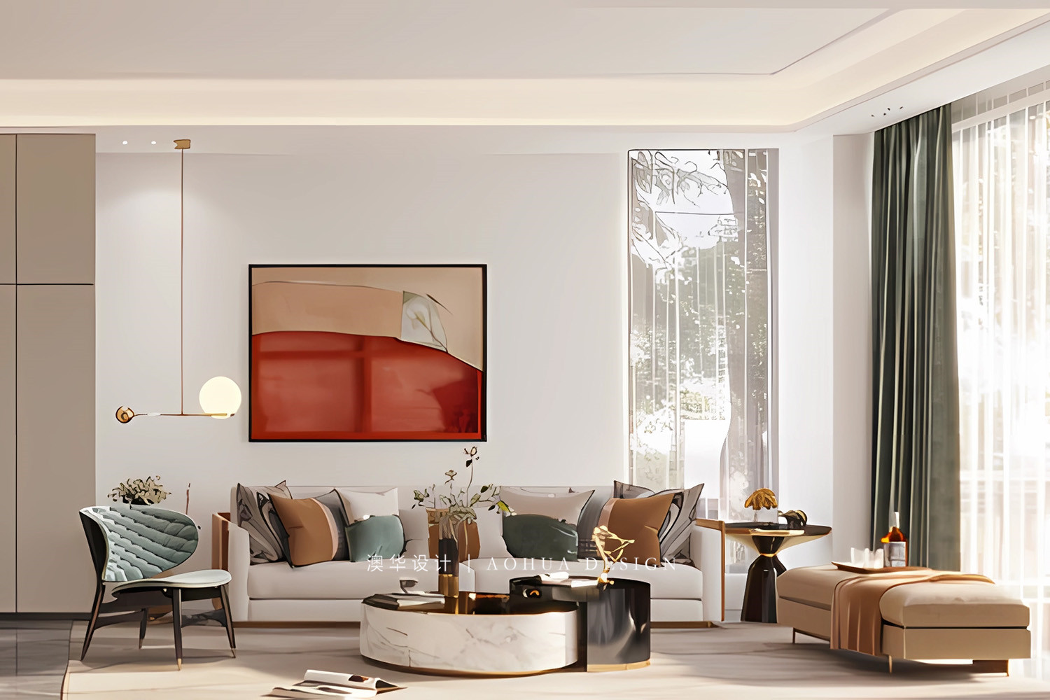 武漢別墅設計,輕奢風裝修