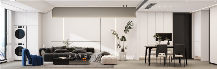 城市大廈130㎡現代黑白灰 城市大廈130㎡現代黑白灰