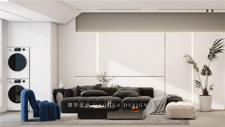 城市大廈130㎡現代黑白灰 城市大廈130㎡現代黑白灰